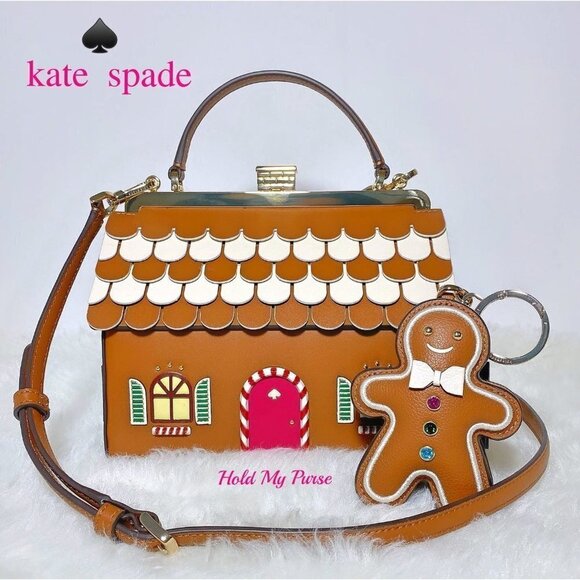 Kate Spade Gingerbread Man Keychain Bag Charm NWT - Picture 8 of 8